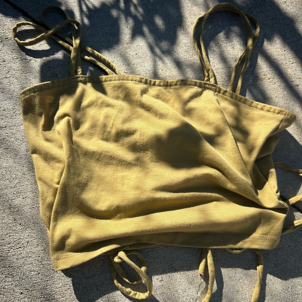 Double Zero Mustard Strappy Top